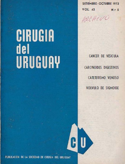 					View Vol. 43 No. 5 (1973): Cirugía del Uruguay
				