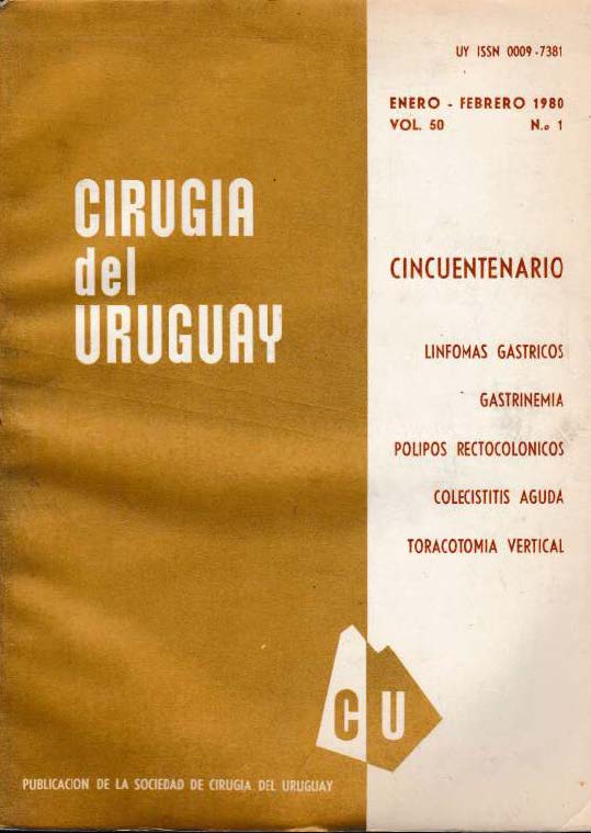 					View Vol. 50 No. 1 (1980): Cirugía del Uruguay
				