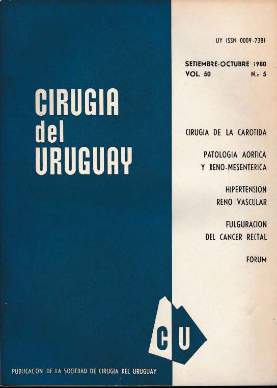 					View Vol. 50 No. 5 (1980): Cirugía del Uruguay
				