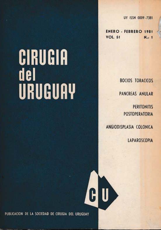 					View Vol. 51 No. 1 (1981): Cirugía del Uruguay
				