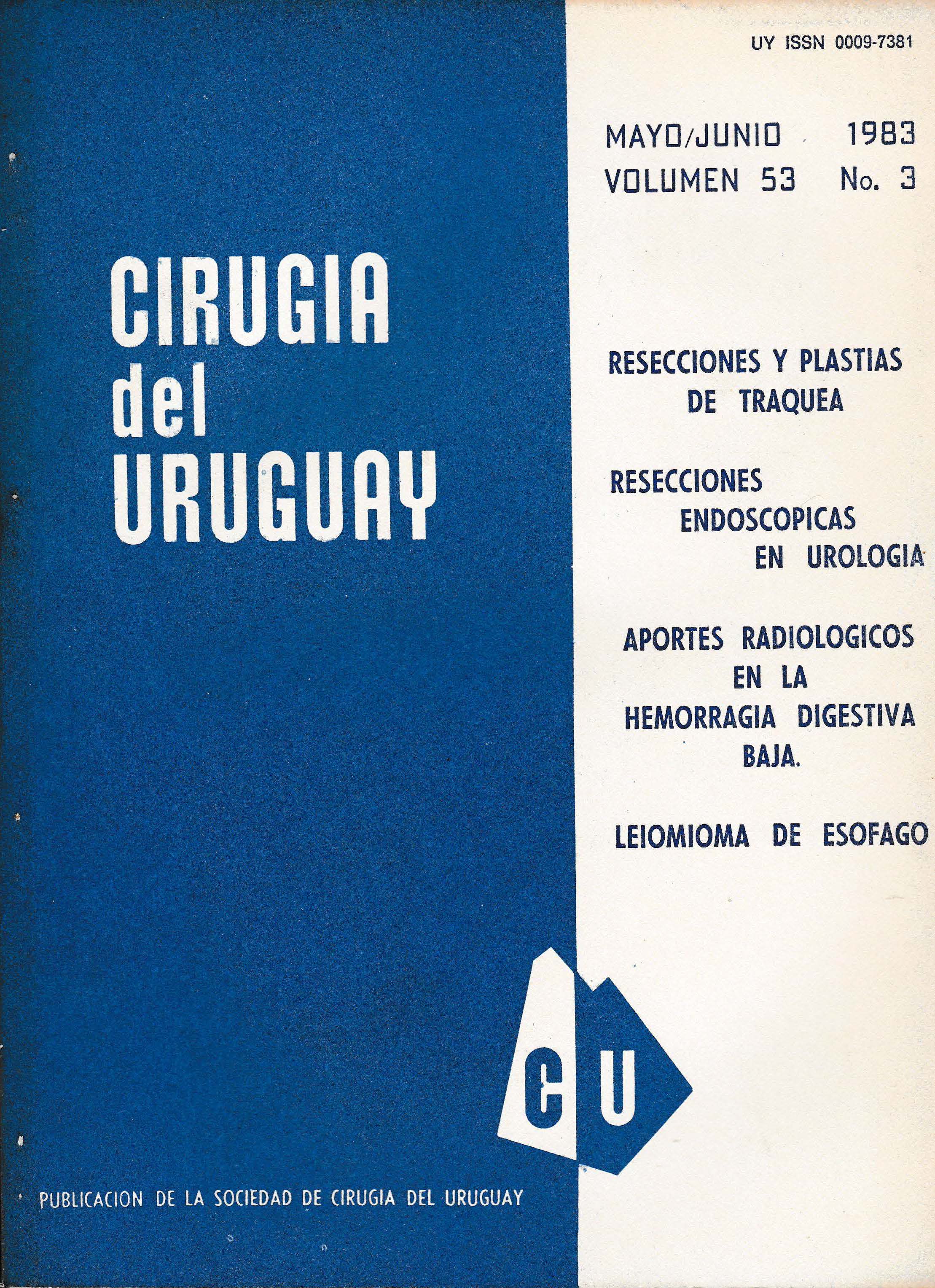 					View Vol. 53 No. 3 (1983): Cirugía del Uruguay
				
