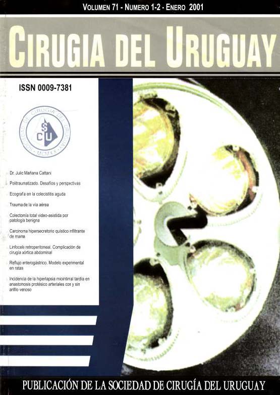 					View Vol. 71 No. 1-2 (2001): Cirugía del Uruguay
				